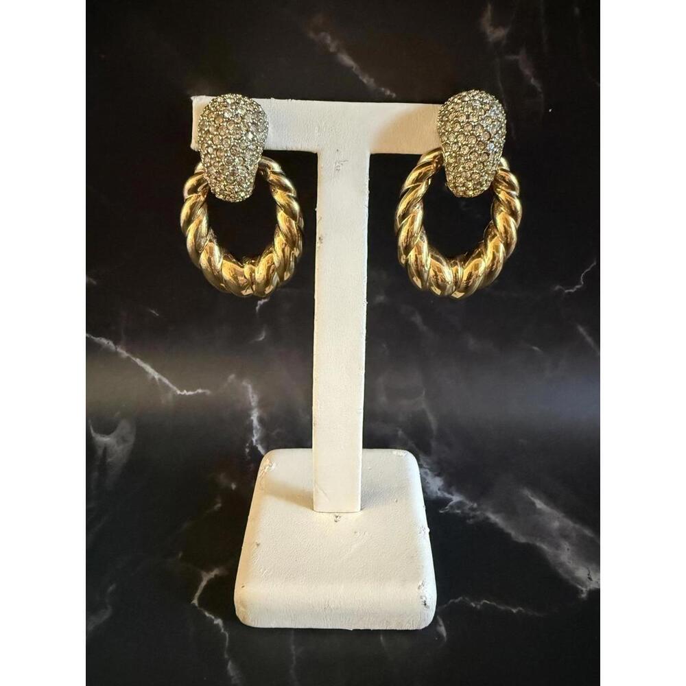 Vintage Ciner Signed 1/20 14k Doorknocker Earrings